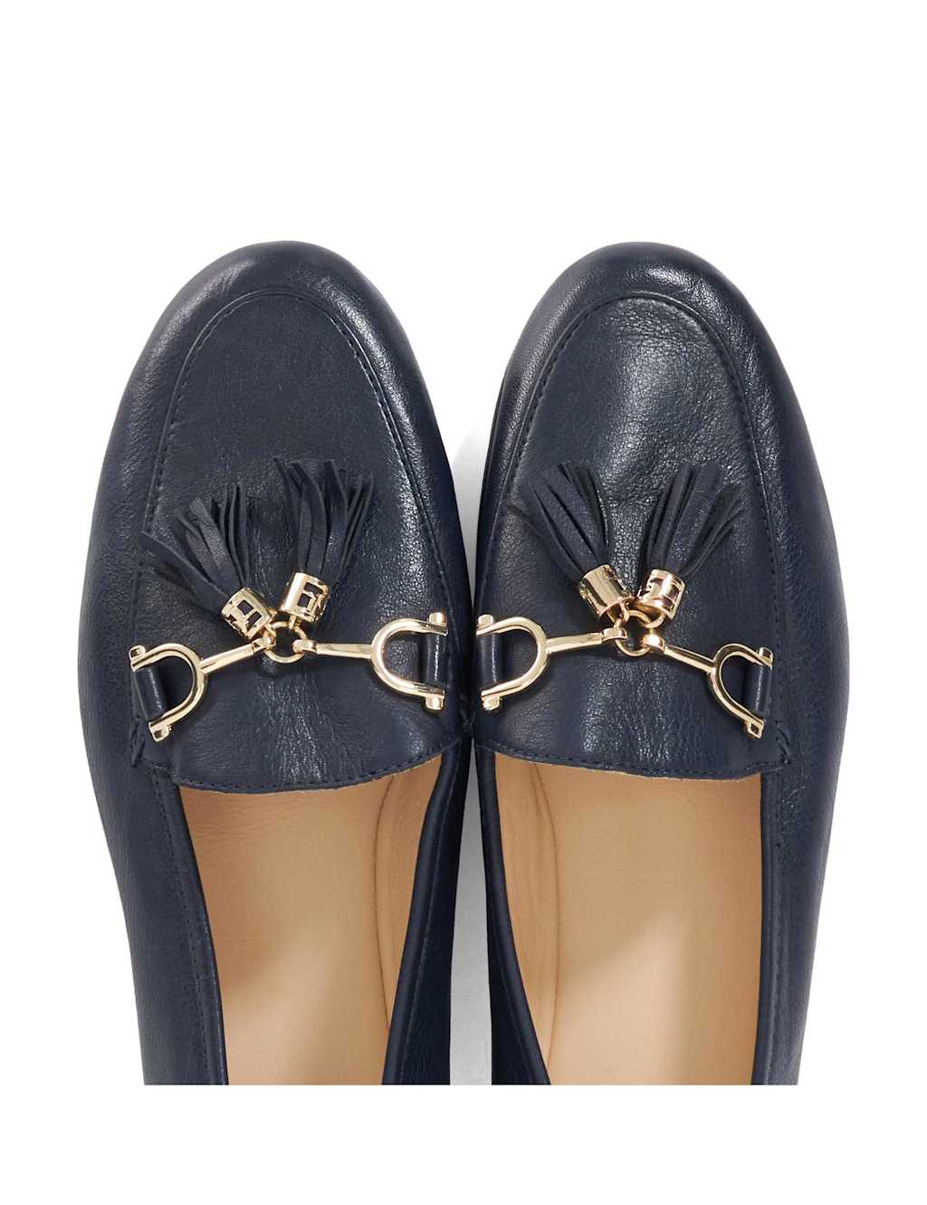 Leather Tassel Slip On Flat Loafers 5 of 5