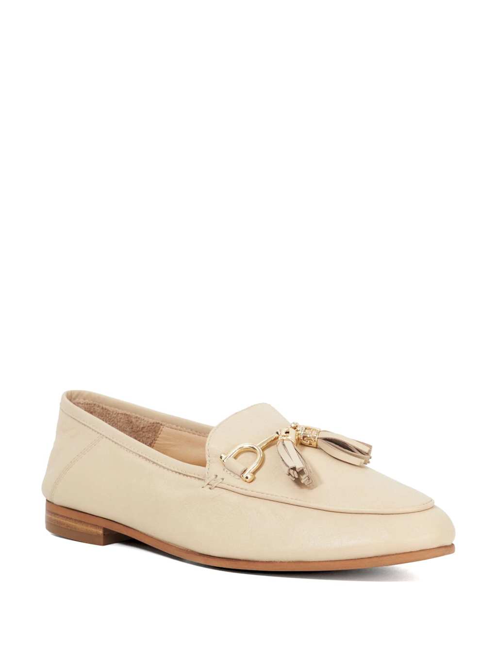 Leather Tassel Slip On Flat Loafers 3 of 5