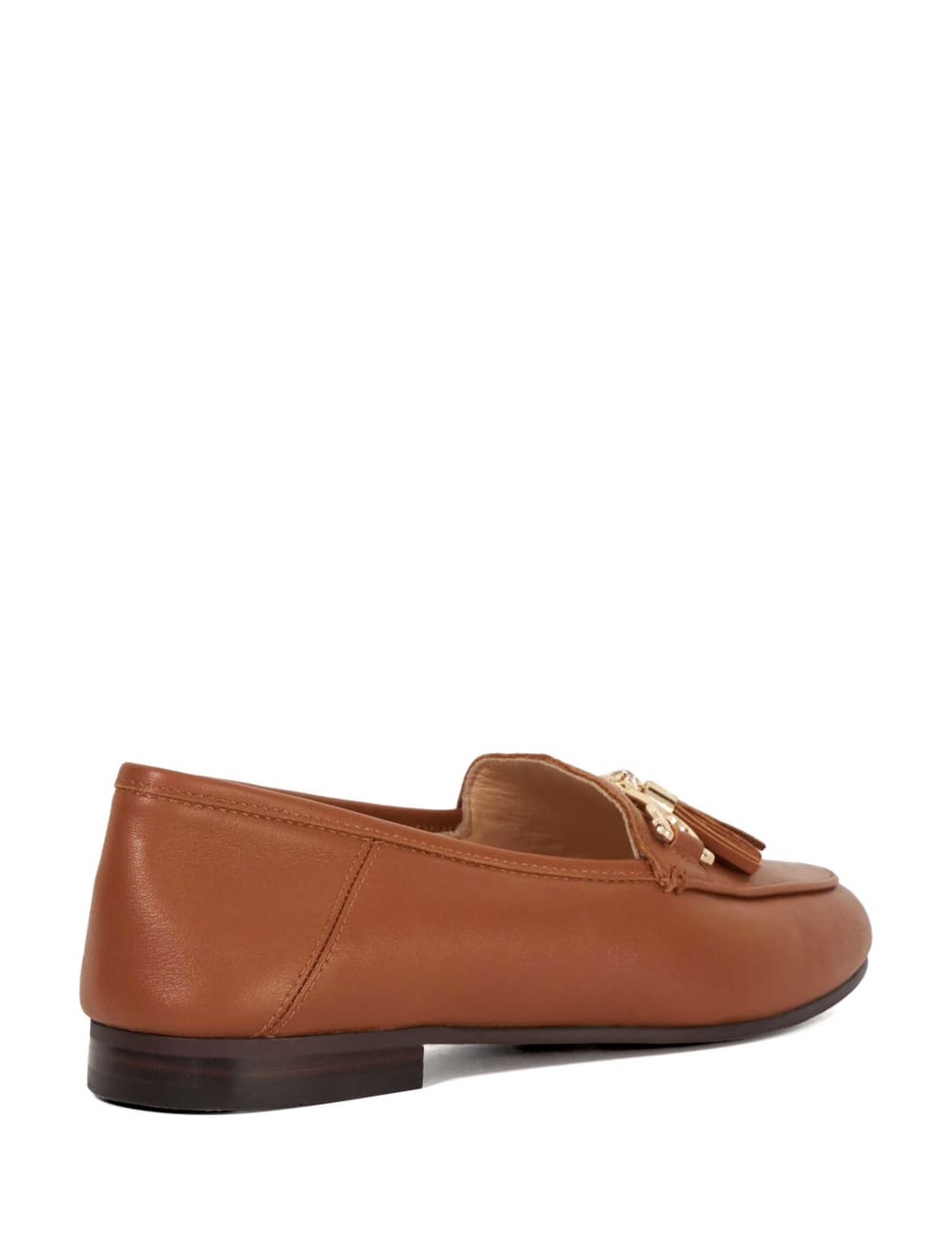 Leather Tassel Slip On Flat Loafers 3 of 5