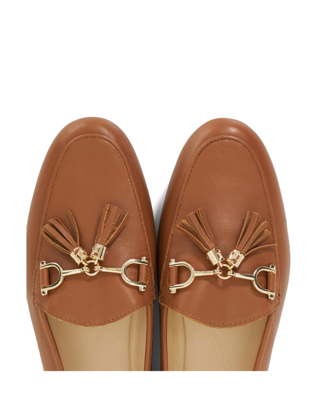 Leather Tassel Slip On Flat Loafers 5 of 5
