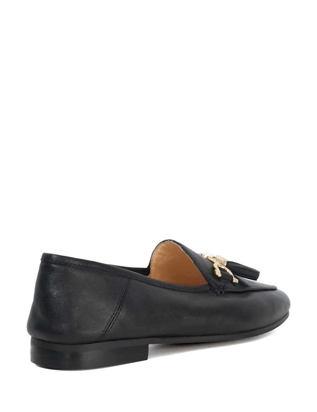 Leather Tassel Slip On Flat Loafers 4 of 5