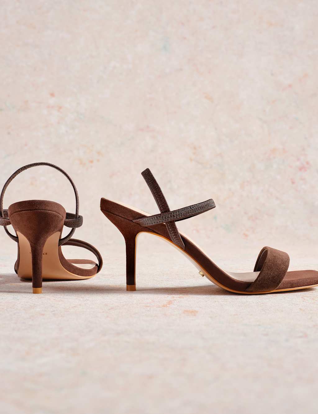 Suede Strappy Stiletto Heel Sandals 6 of 6