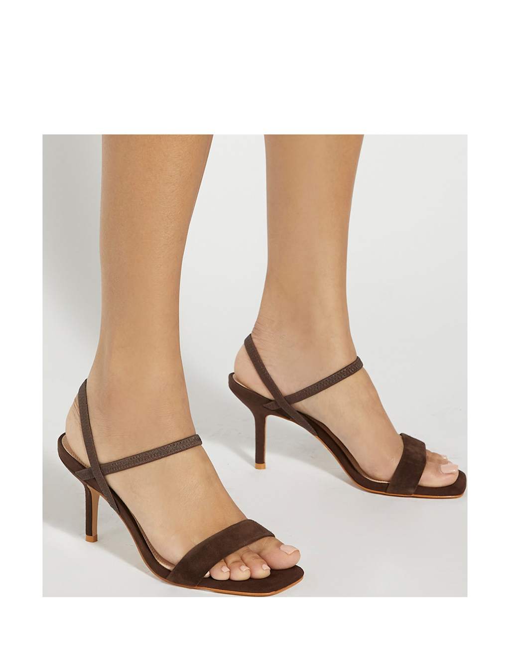 Suede Strappy Stiletto Heel Sandals 2 of 6