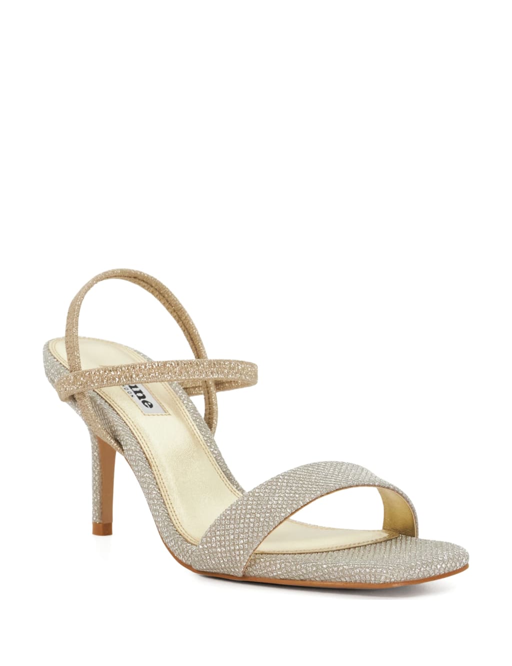 Glitter Stiletto Heel Square Toe Sandals 4 of 6