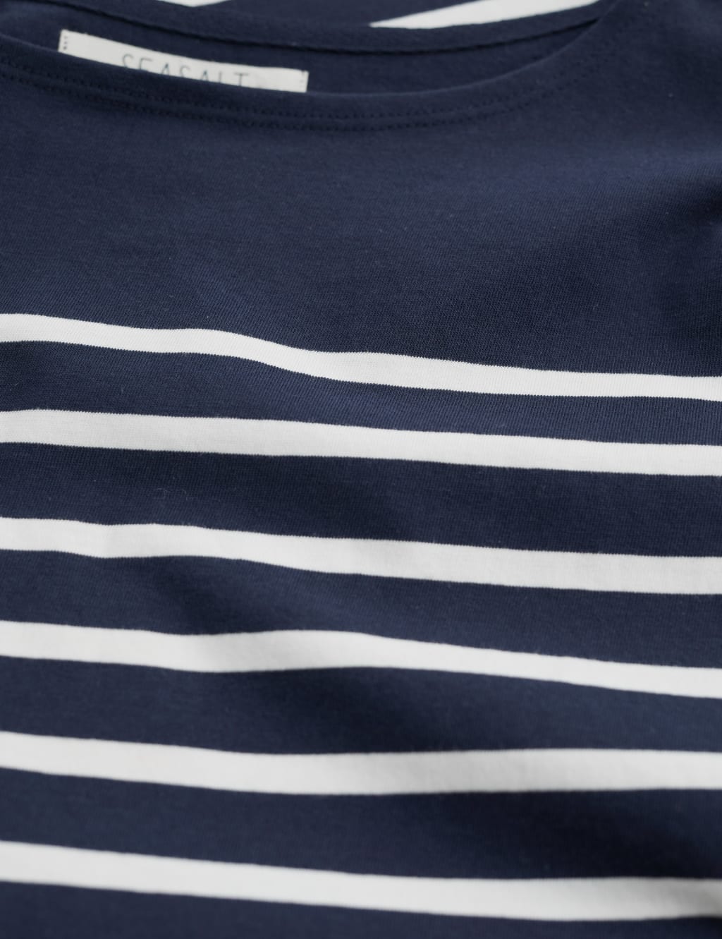 Pure Cotton Striped Slash Neck T-Shirt 5 of 5