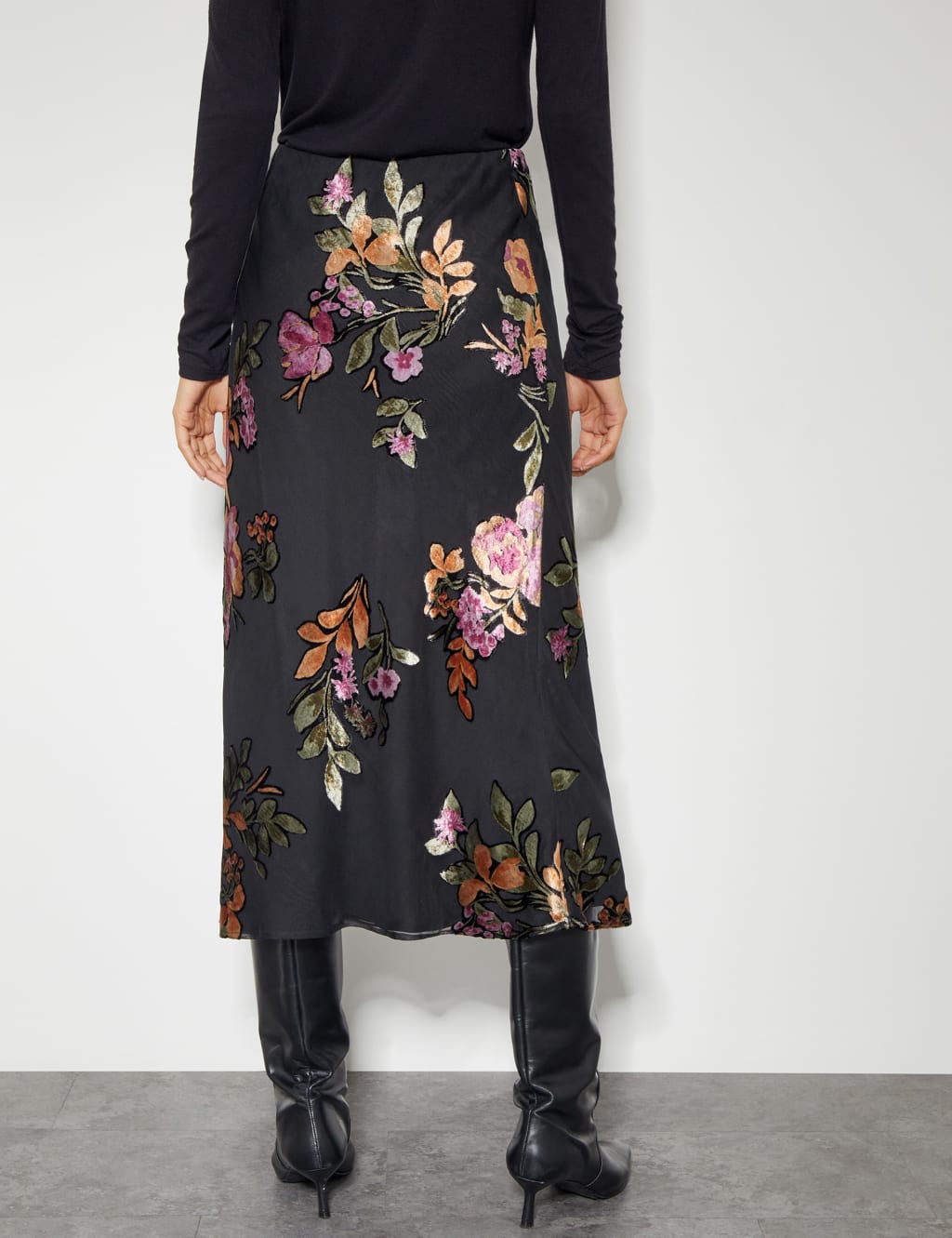 Printed Midi Skirt
