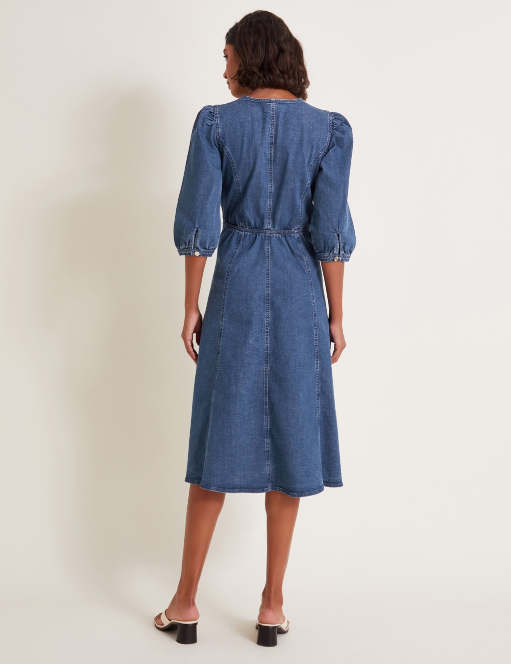 Cotton Rich Embroidered Skater Dress 4 of 5
