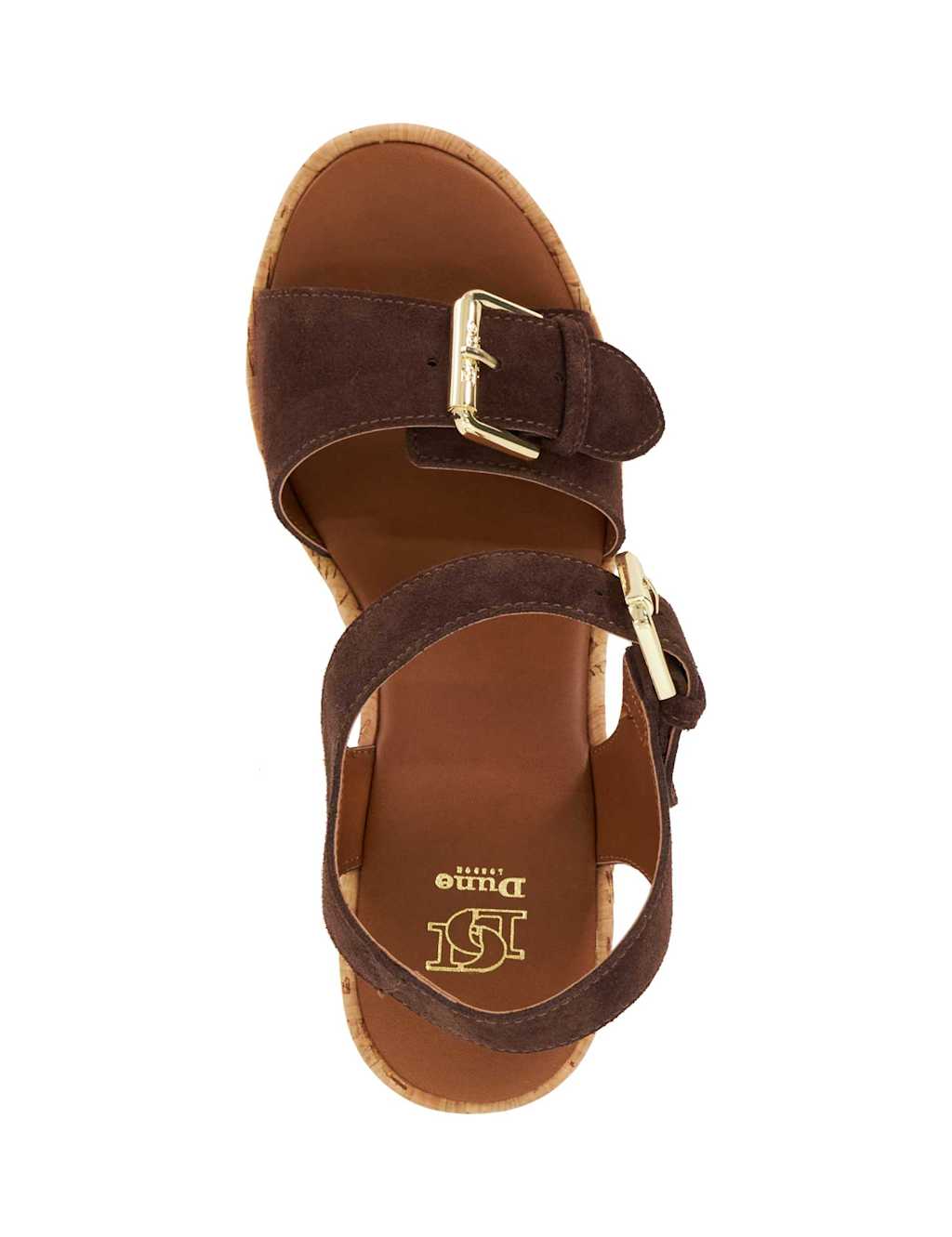 Suede Chunky Buckle Wedge Sandals 2 of 5