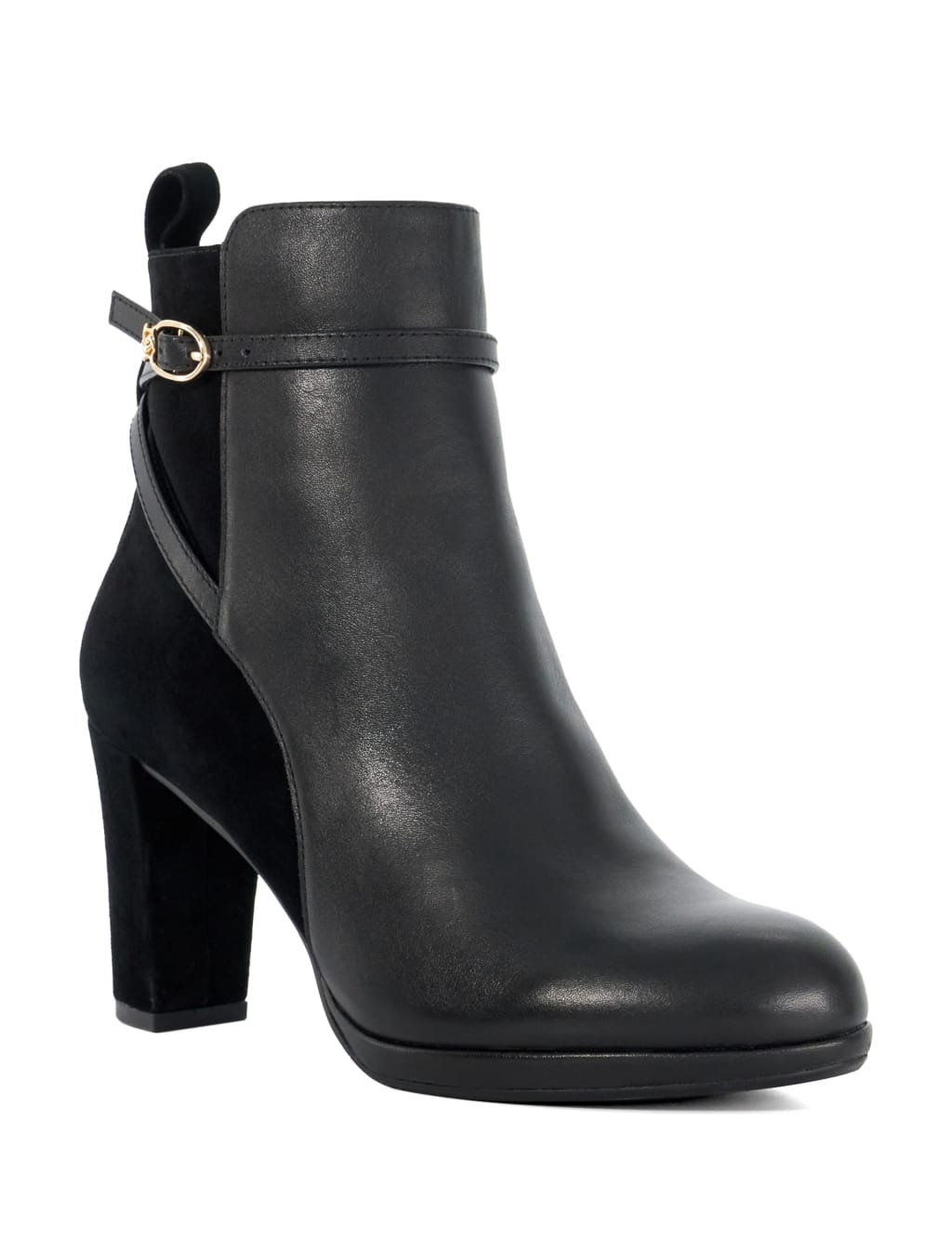 Leather Platform Ankle Boots