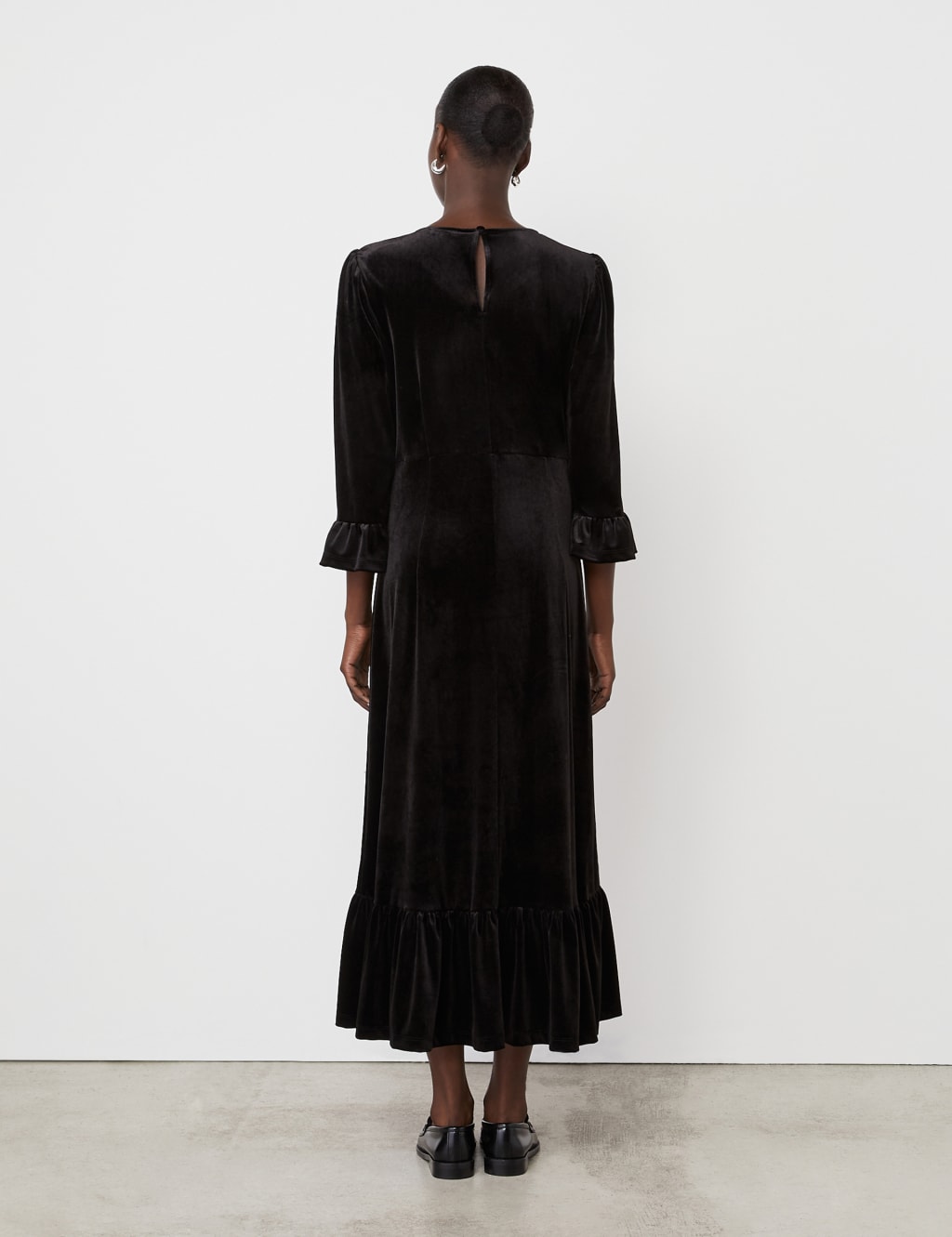 M&s green velvet dress outlet