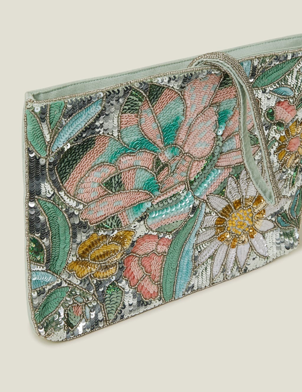 Floral Sequin Clutch Bag 2 of 4