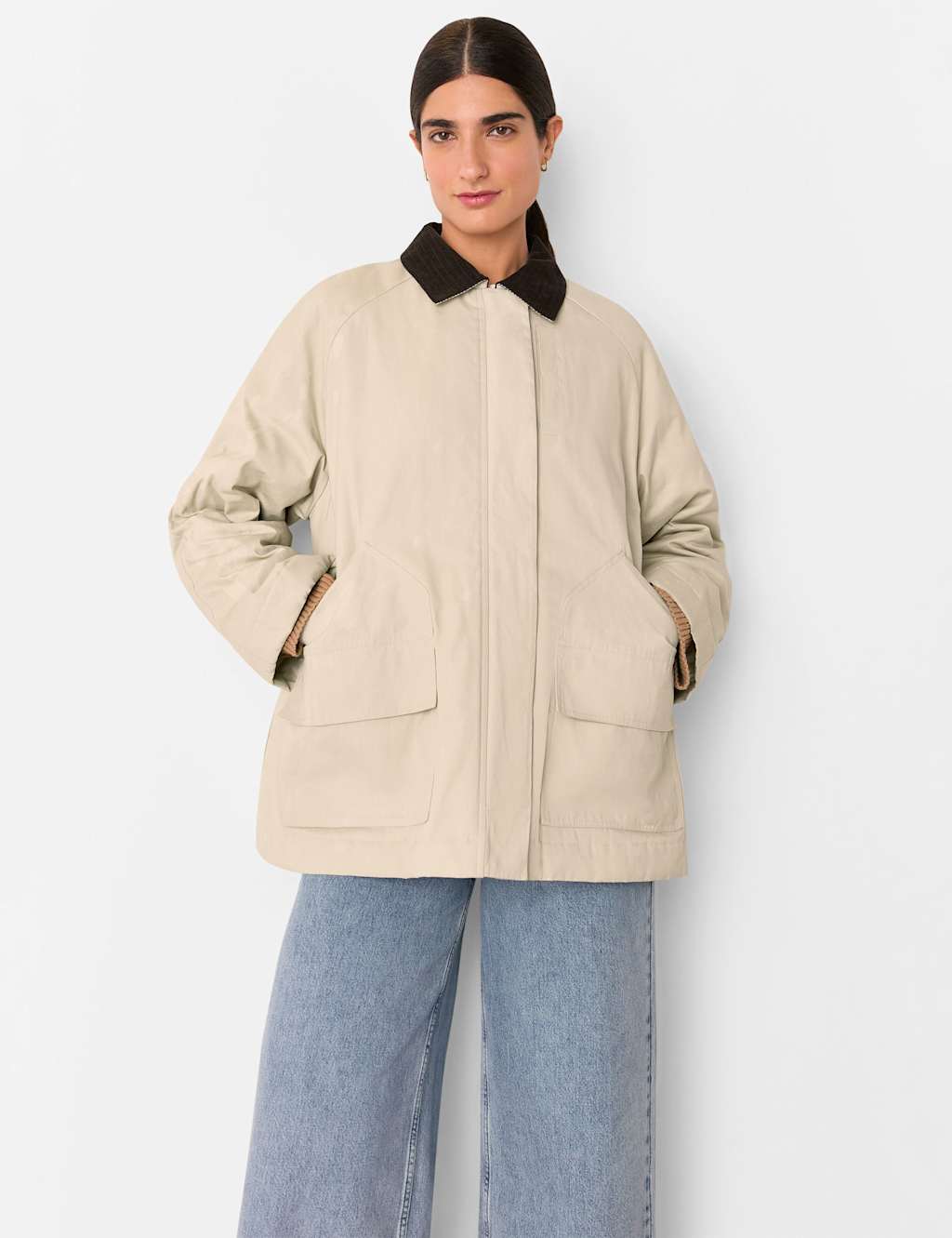 Waxed Pure Cotton Relaxed Utility Jacket 3 of 4