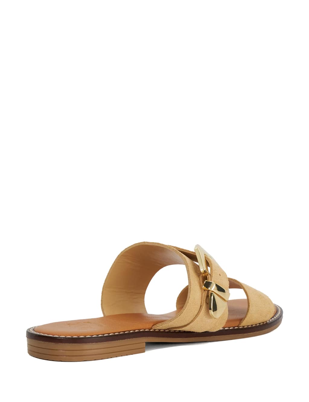 Leather Western Buckle Flat Sandals 4 of 5