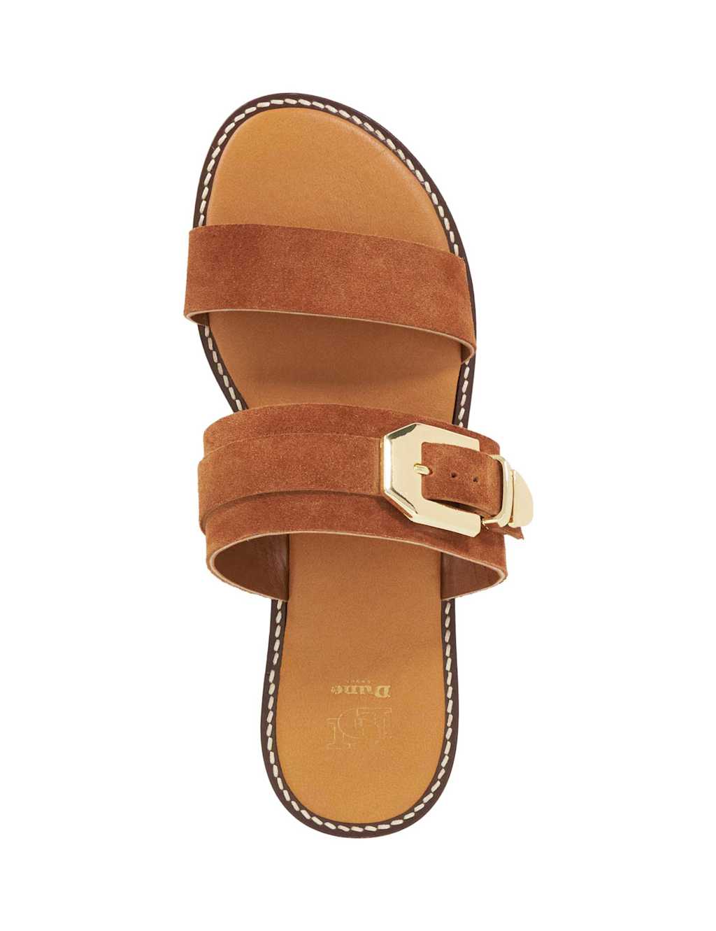 Leather Western Buckle Flat Sandals 2 of 5