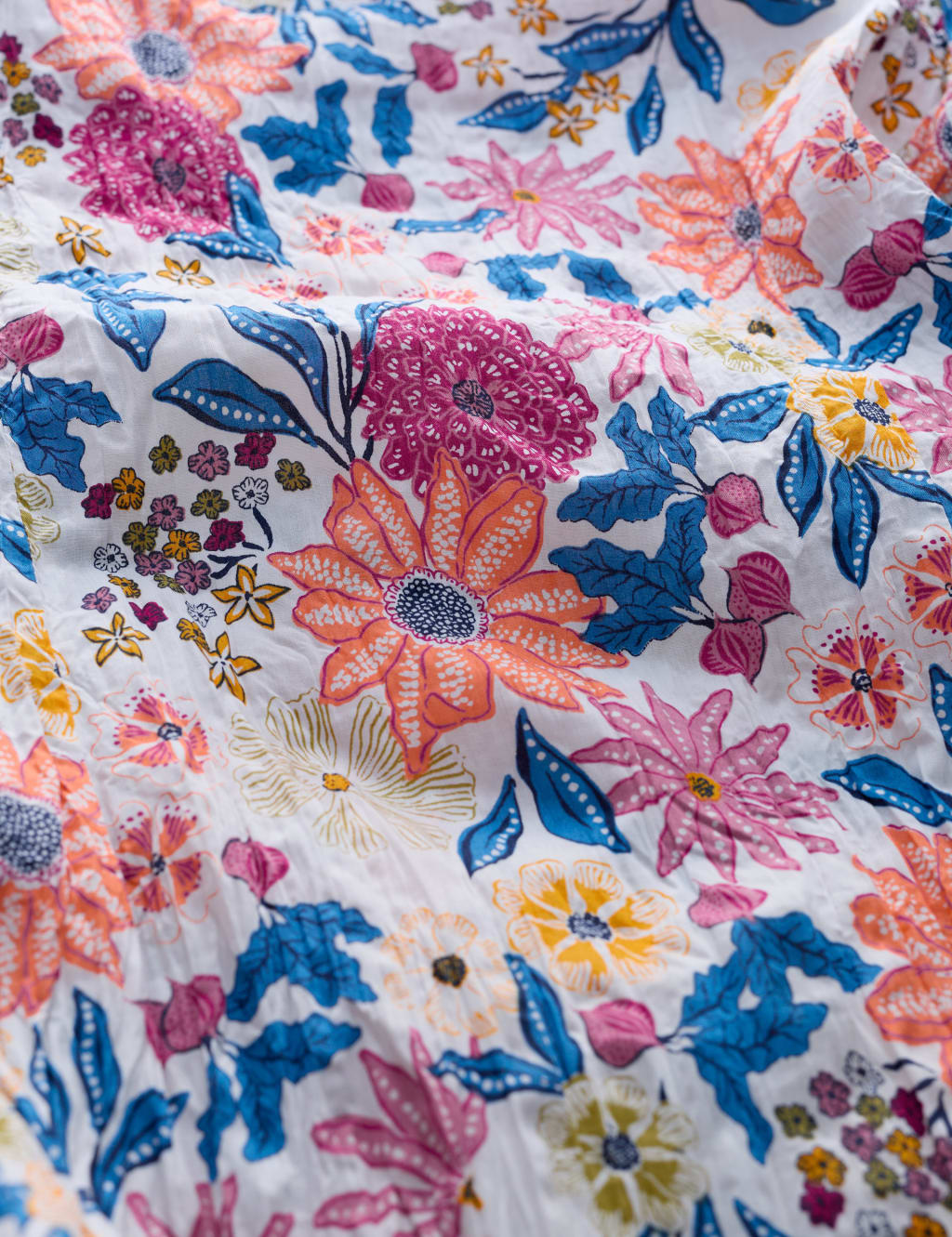 Pure Cotton Floral Crinkle Collared Shirt | Seasalt Cornwall | M&S