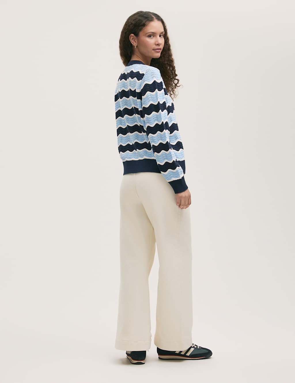 Pure Cotton Striped V-Neck Cardigan 3 of 4