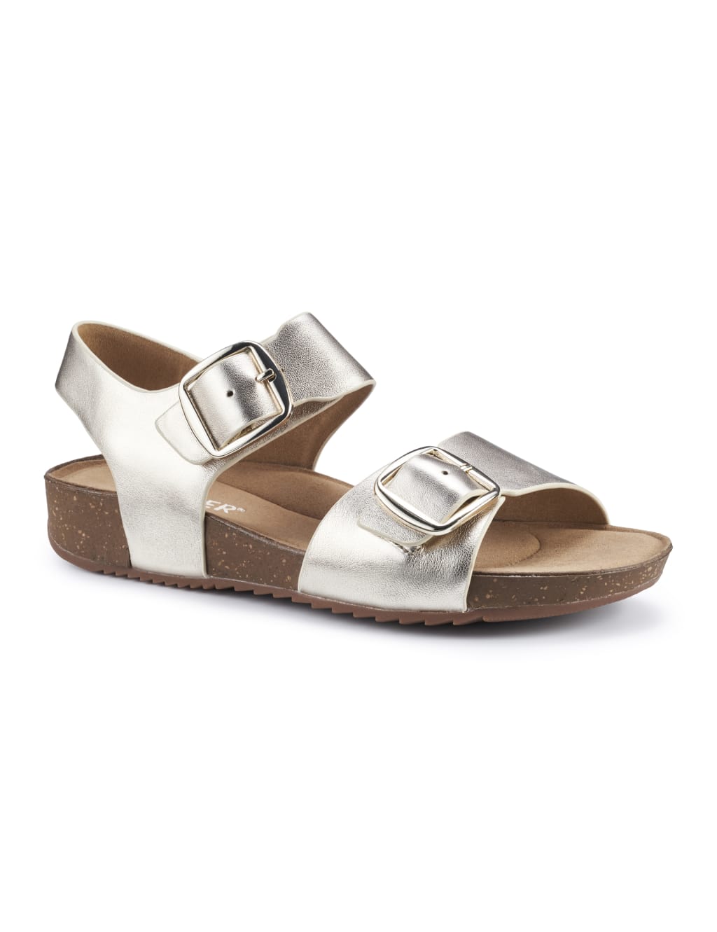 Tourist Wide Fit Leather Buckle Flat Sandals 2 of 4