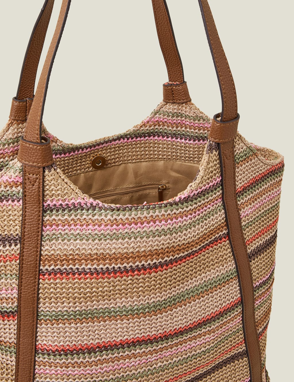 Striped Woven Shoulder Bag 3 of 3
