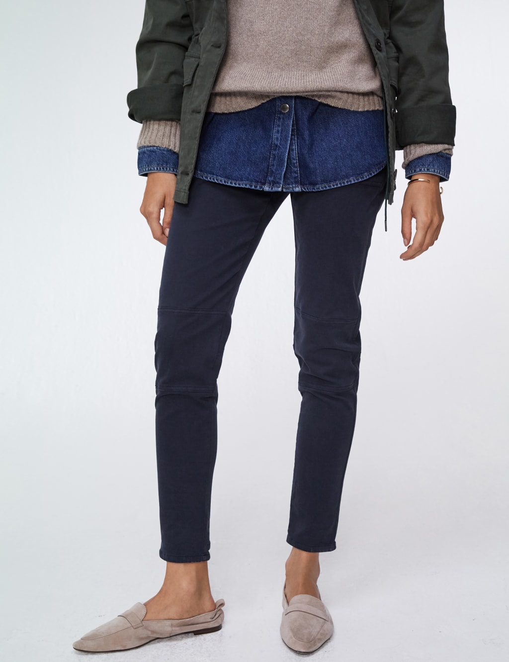 Cotton Rich Cargo Slim Fit Trousers 2 of 3