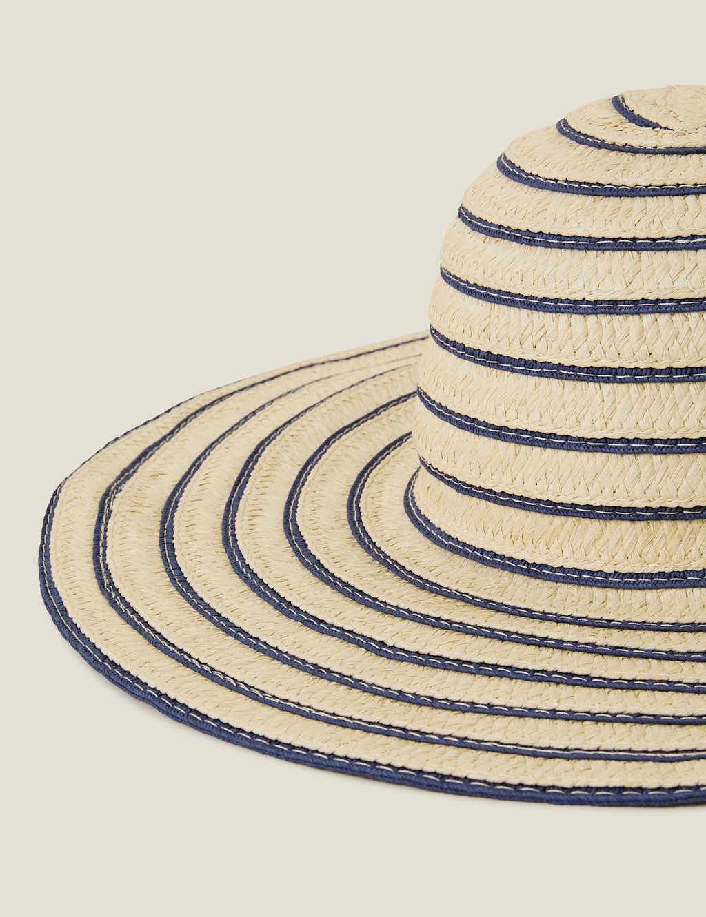 Woven Striped Wide Brim Floppy Hat 2 of 2