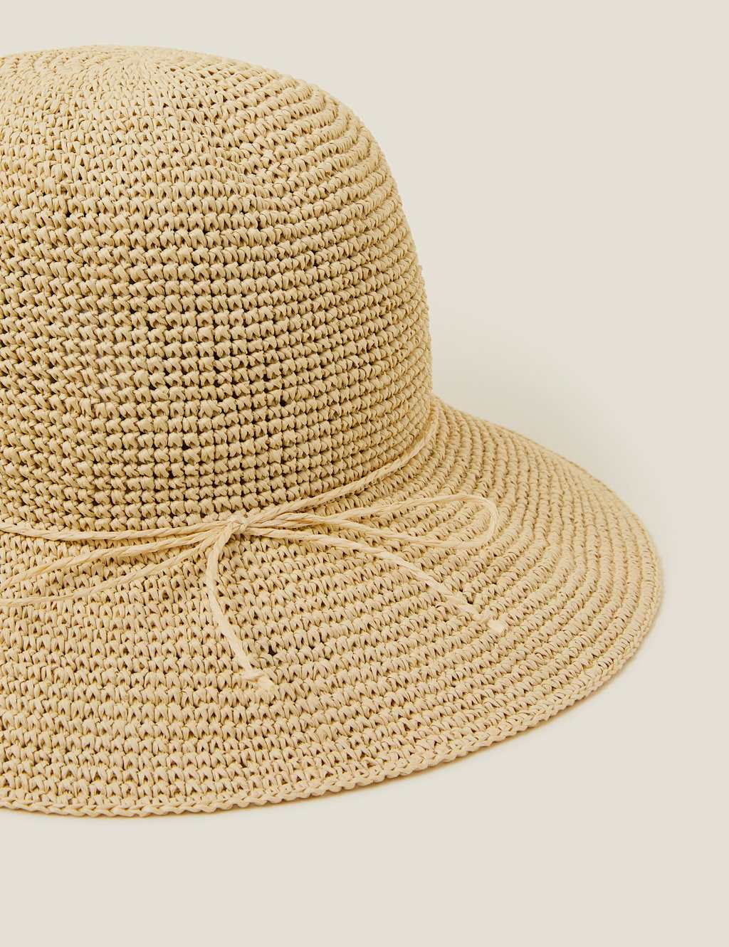 Straw Wide Brim Bucket Hat 2 of 3