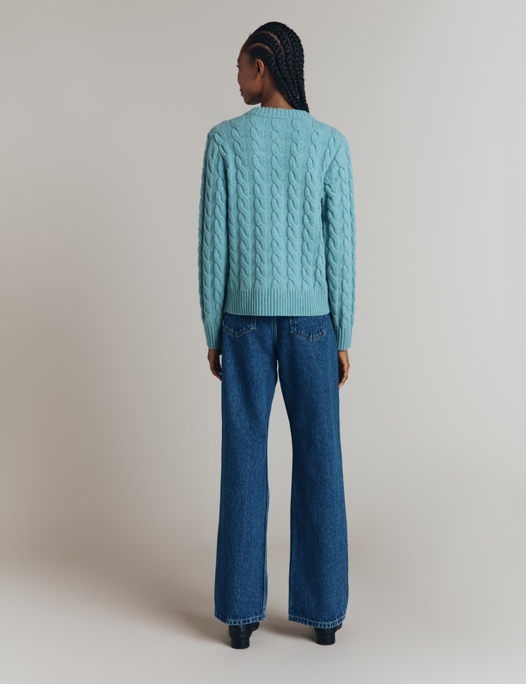 Wool Rich Cable Knit Cardigan 2 of 4