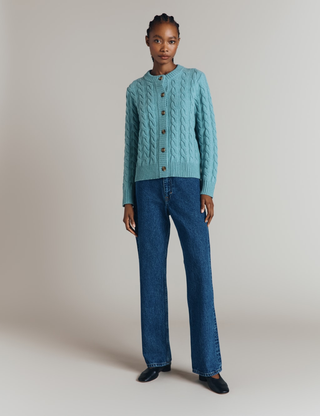 Wool Rich Cable Knit Cardigan 4 of 4