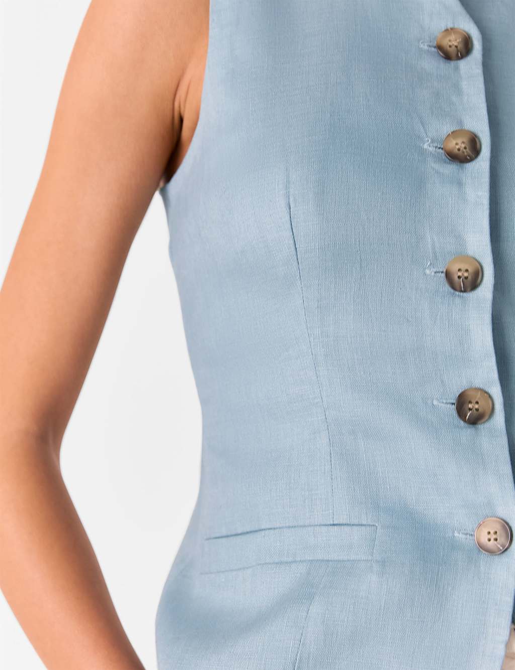 Pure Linen Waistcoat 4 of 4