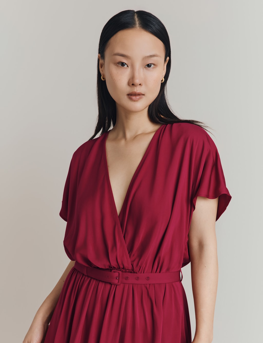 Angel sleeve midi skater dress best sale