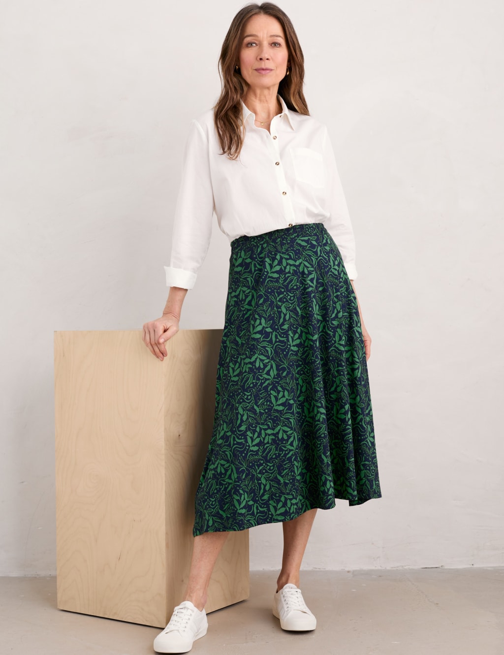 Green skirt m&s cheap