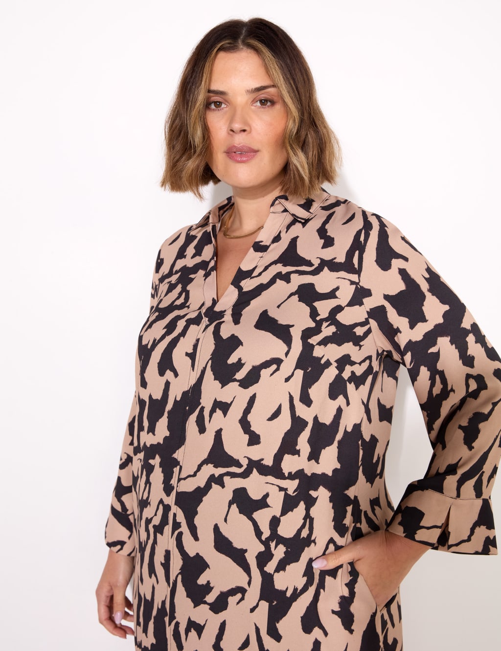 Printed Midaxi Shirt Dress 4 of 5