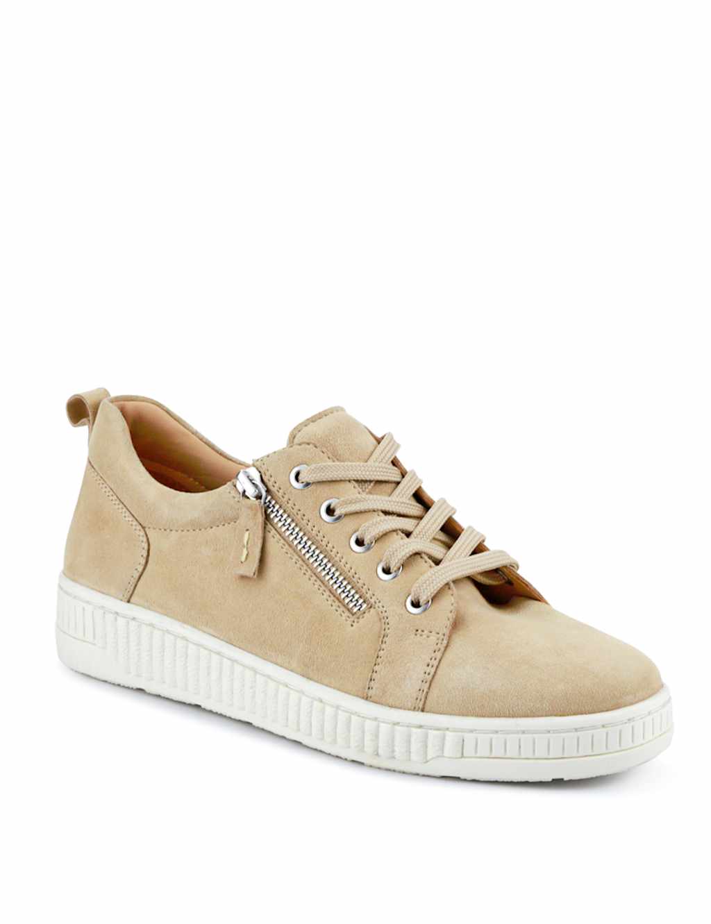 Wide Fit Leather Side Detail Trainers 5 of 7
