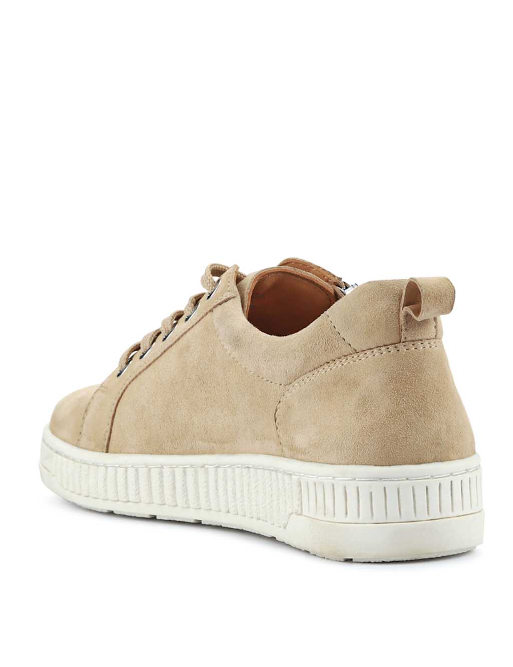 Wide Fit Leather Side Detail Trainers 6 of 7