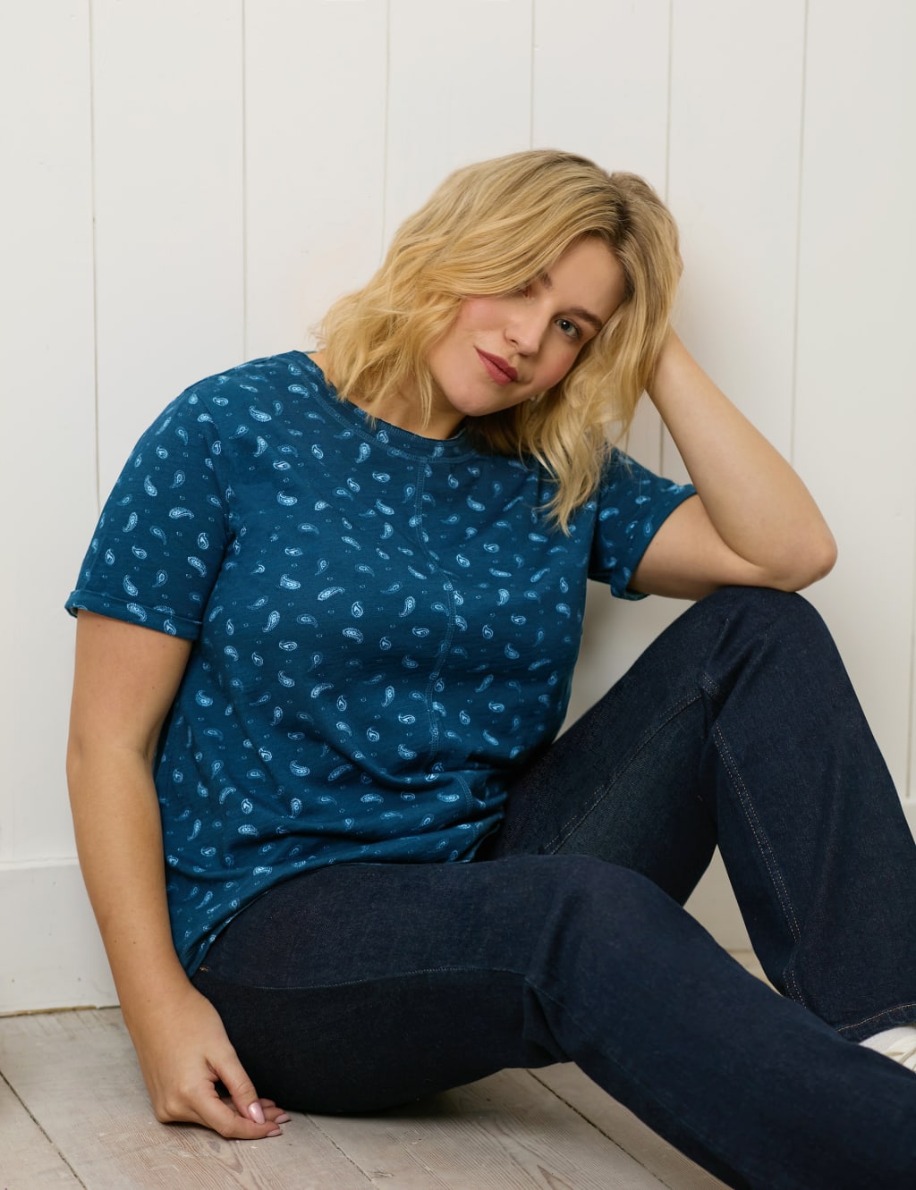 Pure Cotton Paisley T-Shirt 3 of 7