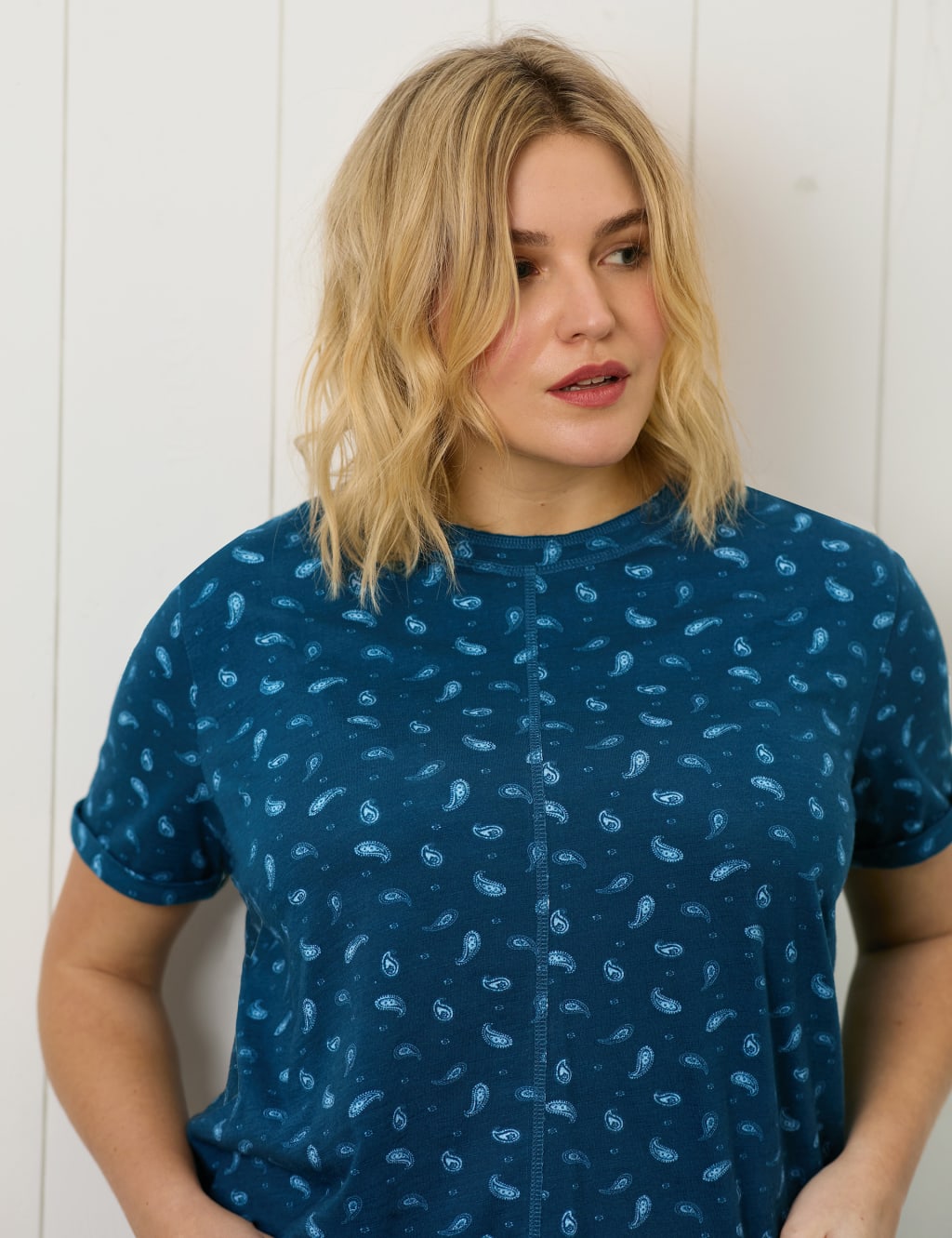 Pure Cotton Paisley T-Shirt 4 of 7
