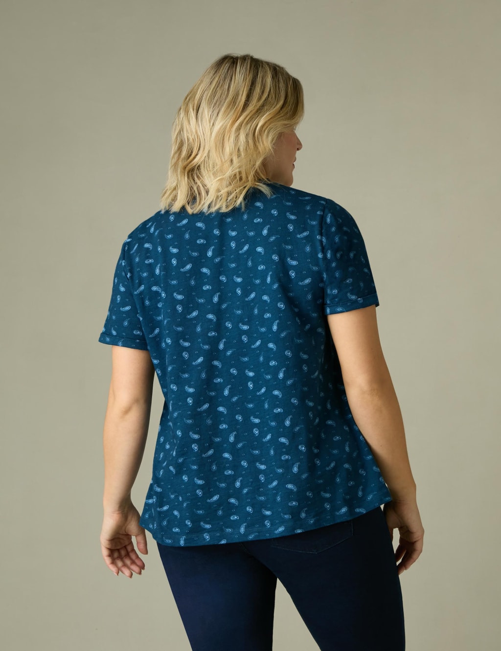 Pure Cotton Paisley T-Shirt 5 of 7