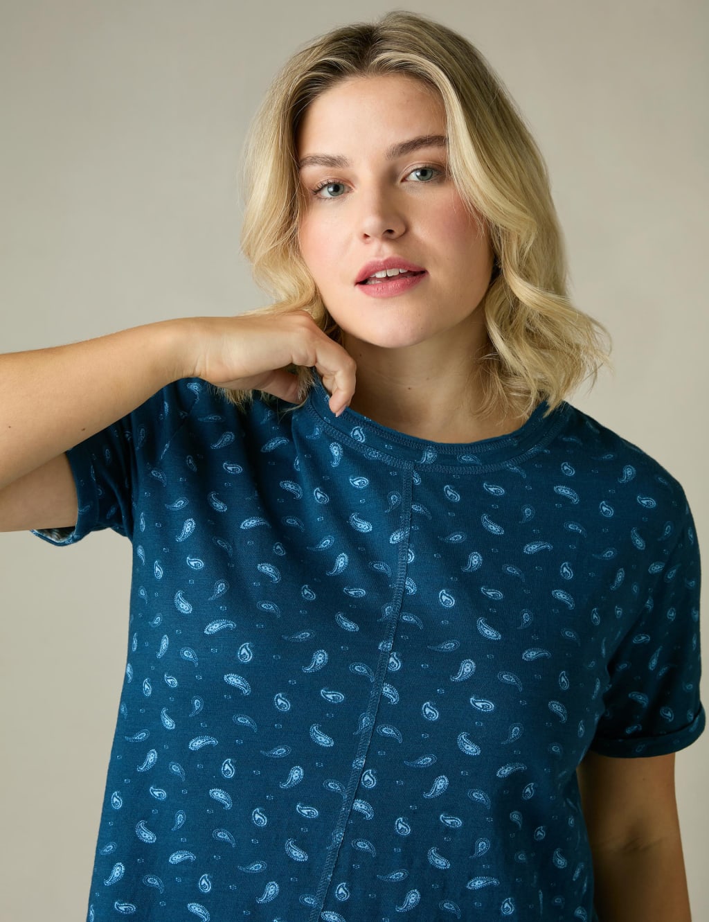 Pure Cotton Paisley T-Shirt 7 of 7