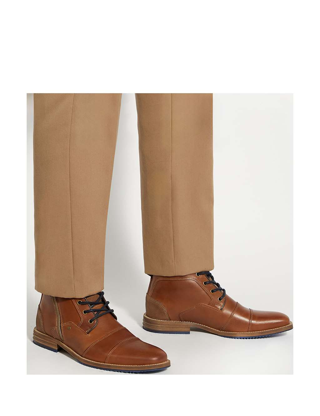 Leather Side Zip Boots 2 of 6
