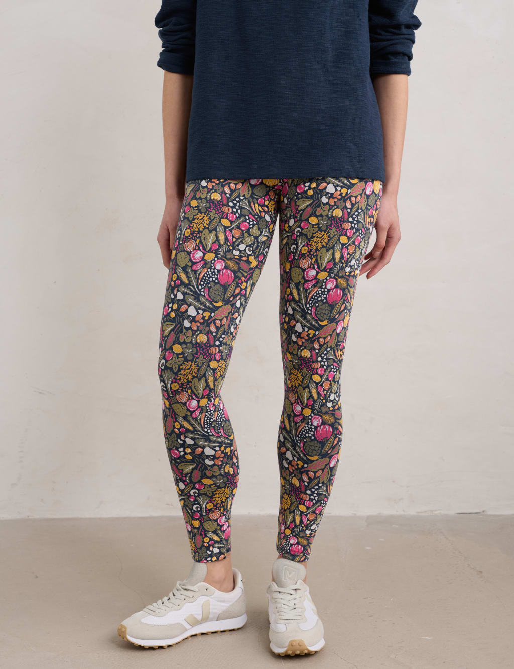 Cotton Rich Garden Print Leggings