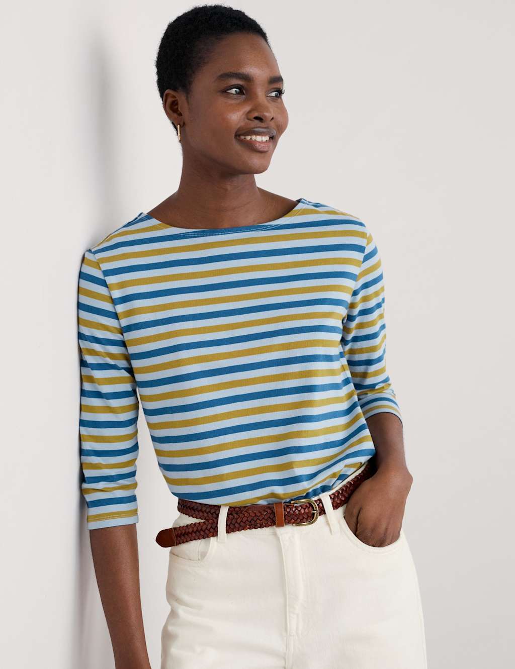 Pure Cotton Striped Slim Fit Top 4 of 4