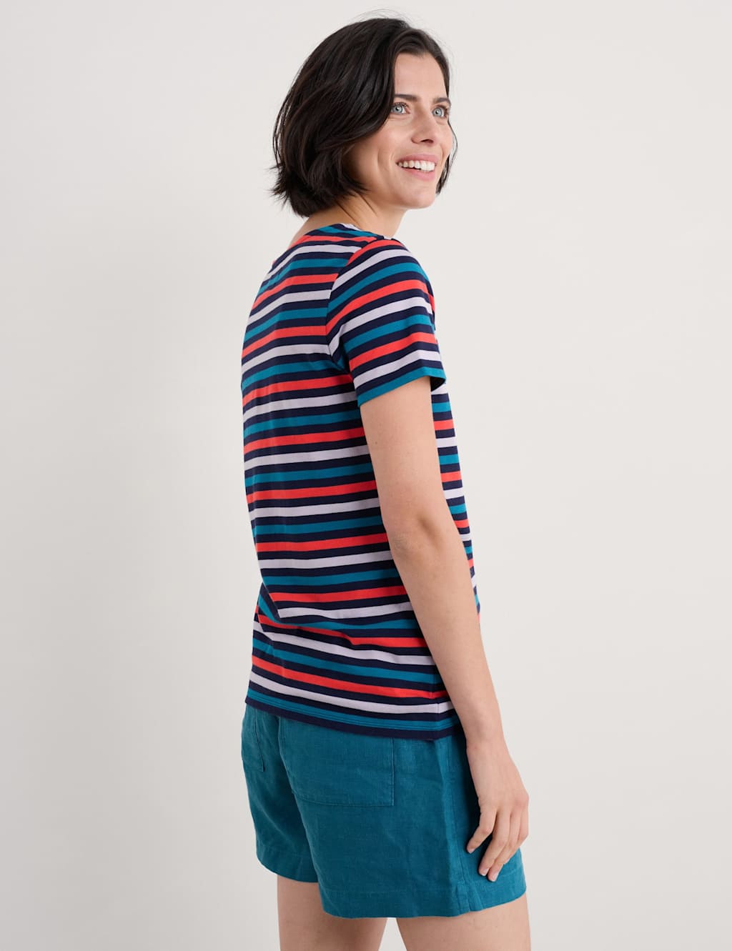 Pure Cotton Striped Slim Fit T-Shirt 5 of 5