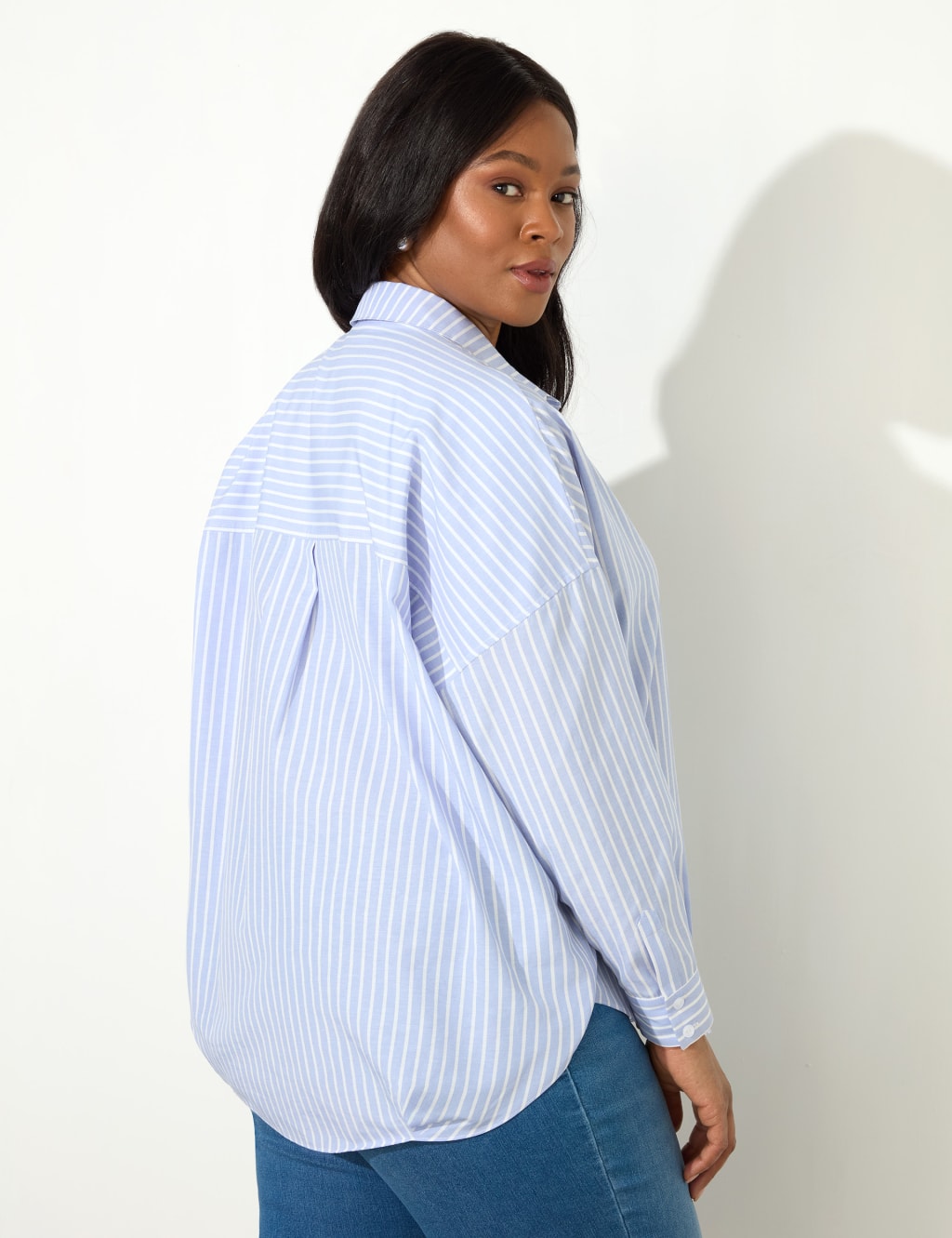 Cotton Blend Striped Button Detail Shirt 6 of 6