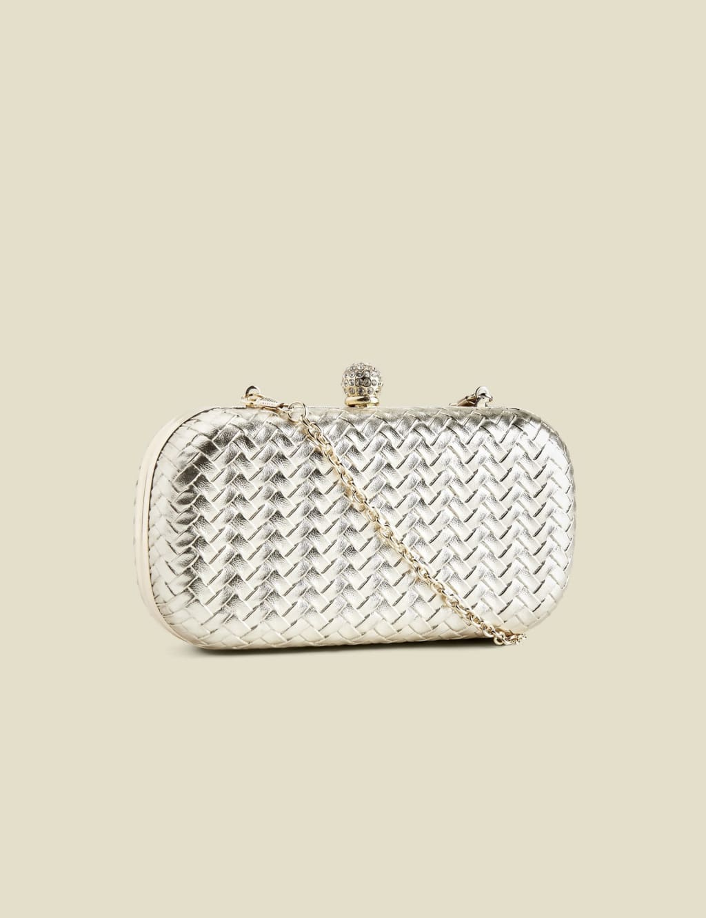 Metallic Woven Clutch Bag 3 of 5