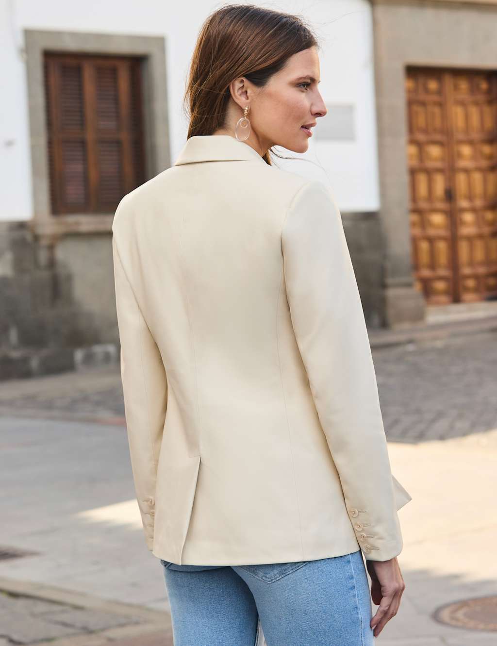 Faux Leather Single Breasted Blazer 3 of 4