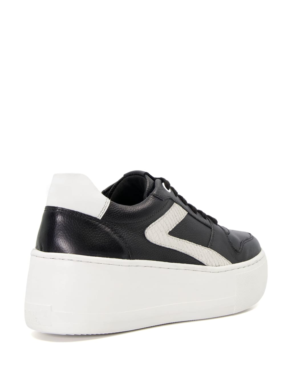 Leather Lace Up Flatform Trainers 3 of 4