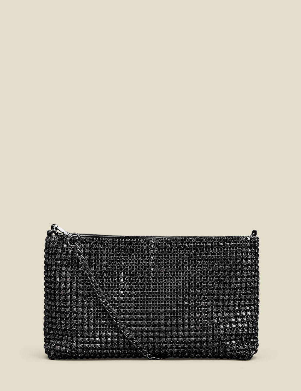 Rhinestone clutch clearance