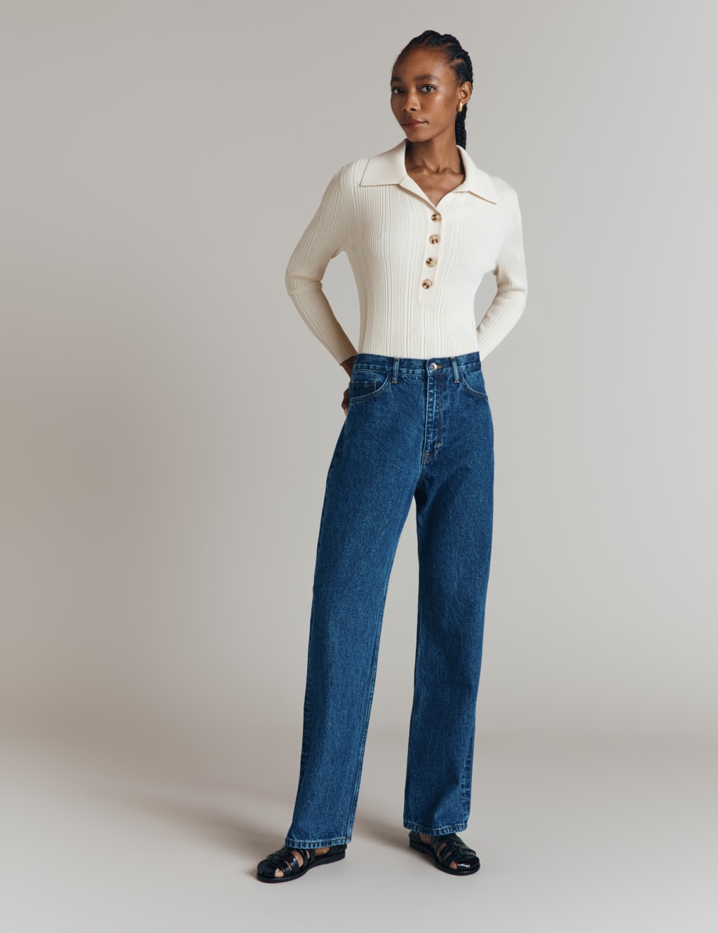Collared Ribbed Top 4 of 6