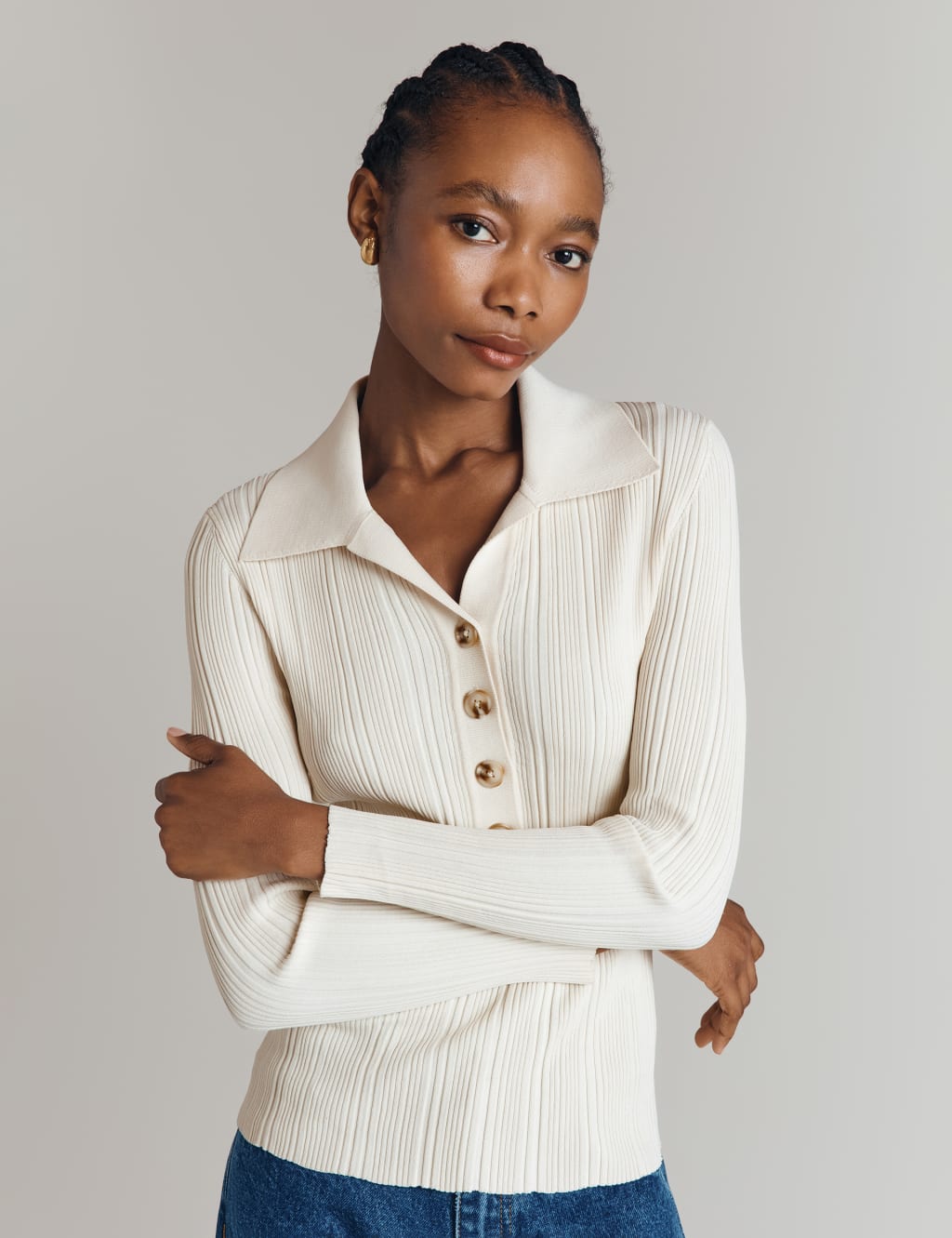 Collared Ribbed Top 6 of 6