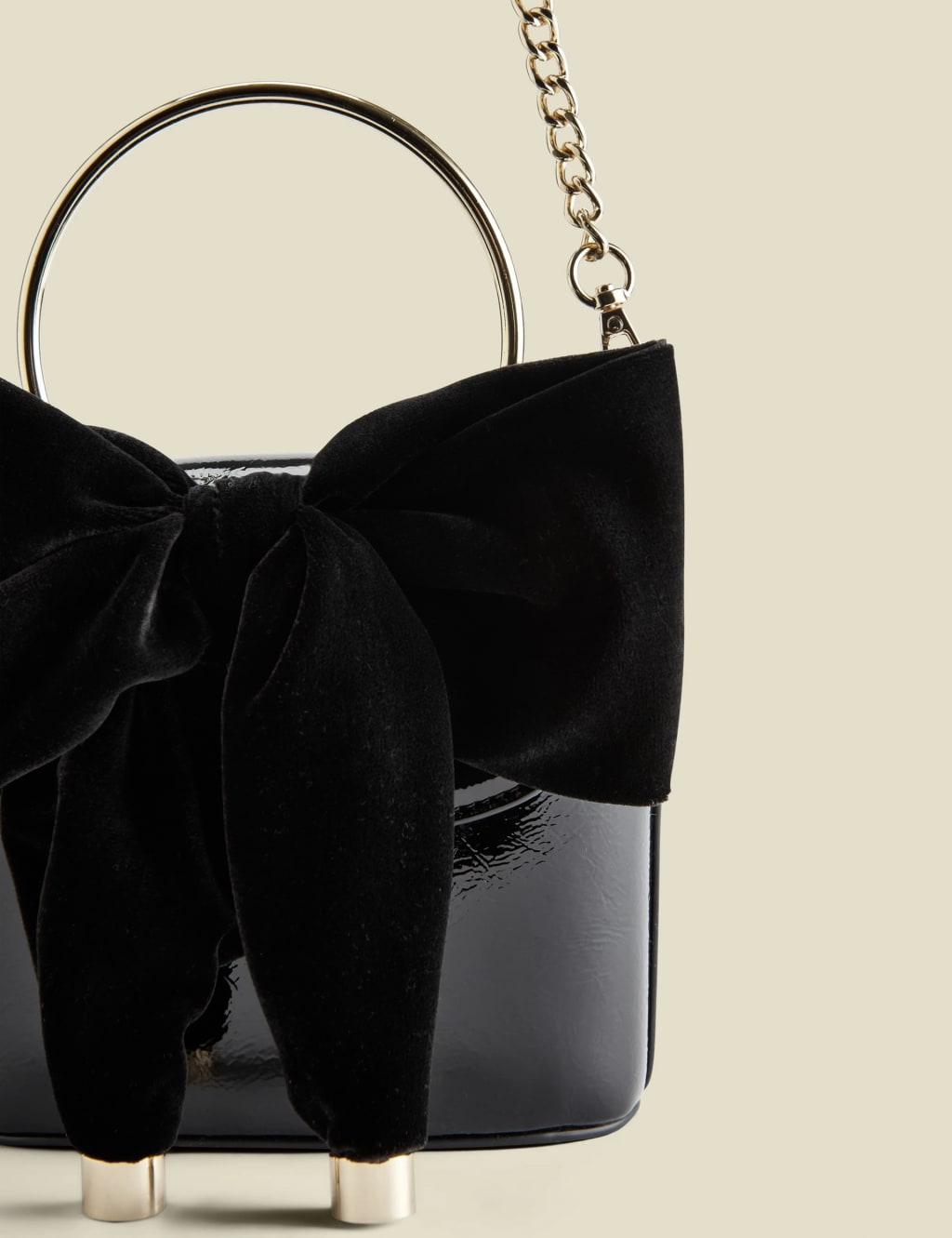 Velvet bow detail handbag outlet