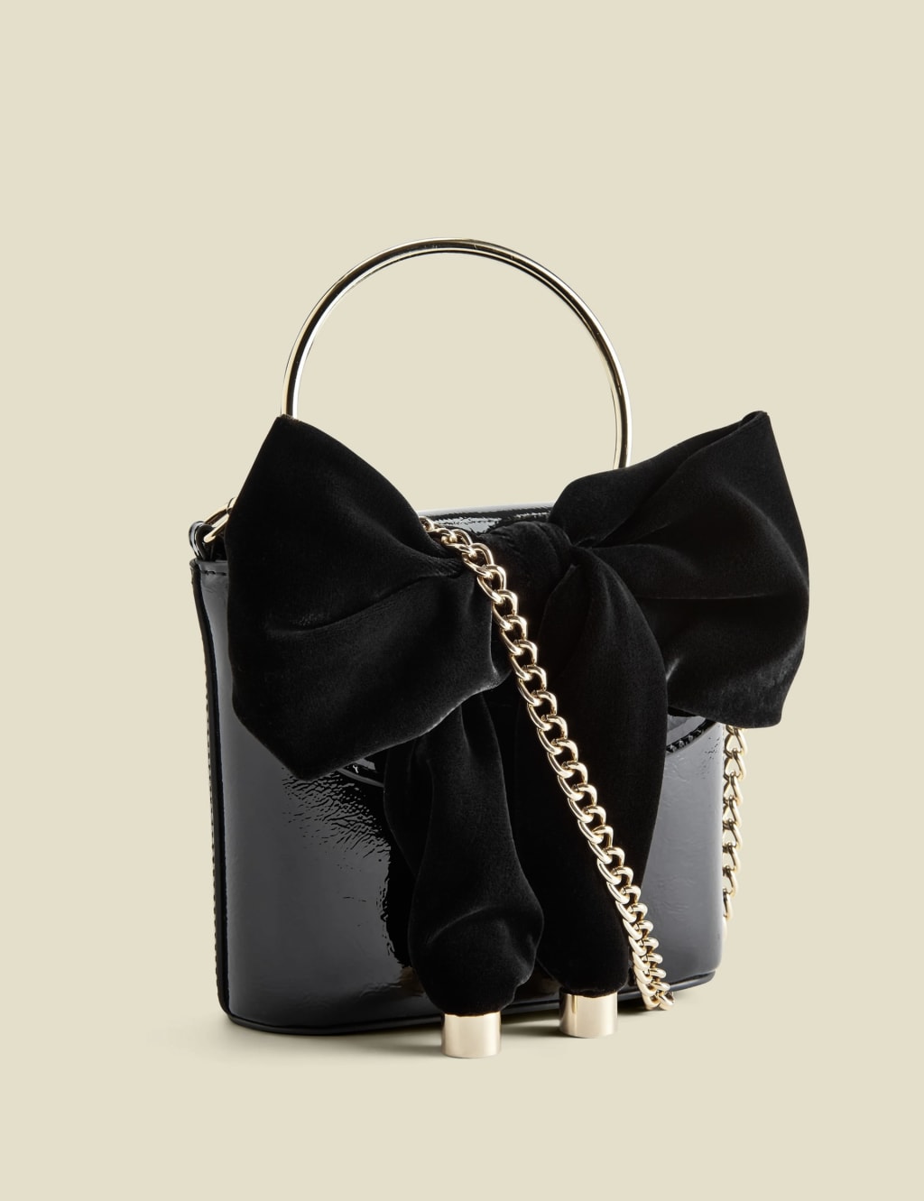 Velvet bow detail handbag best sale